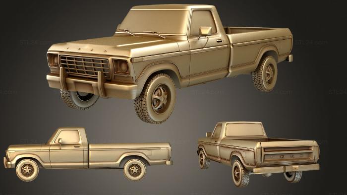 Автомобили и транспорт (Ford F150 1978, CARS_1554) 3D модель для ЧПУ станка